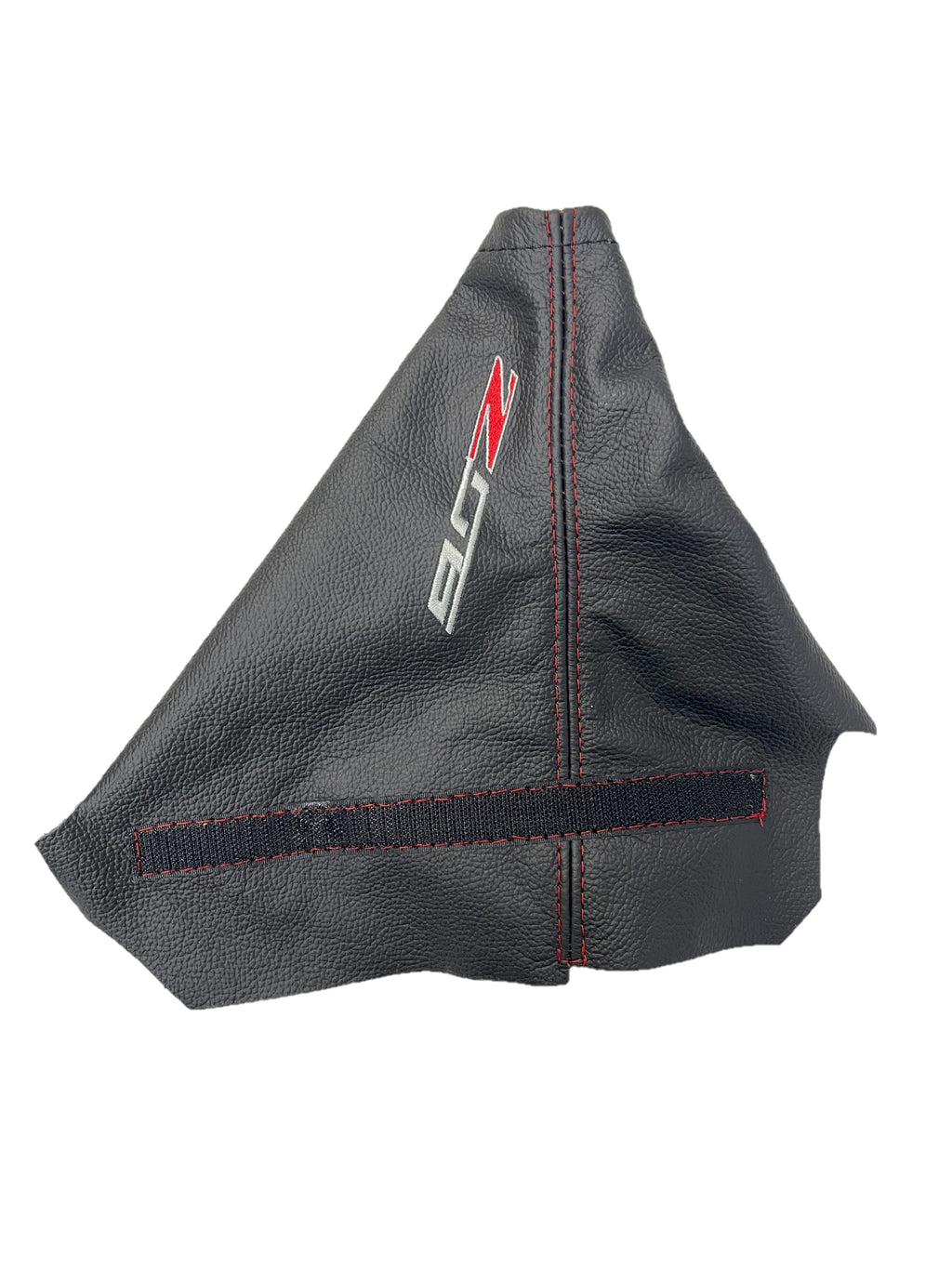 Red Stitch Leather Parking Brake & Shift Boot Cover with Embroidery For 2001-2004 Chevy Corvette C5 Z06