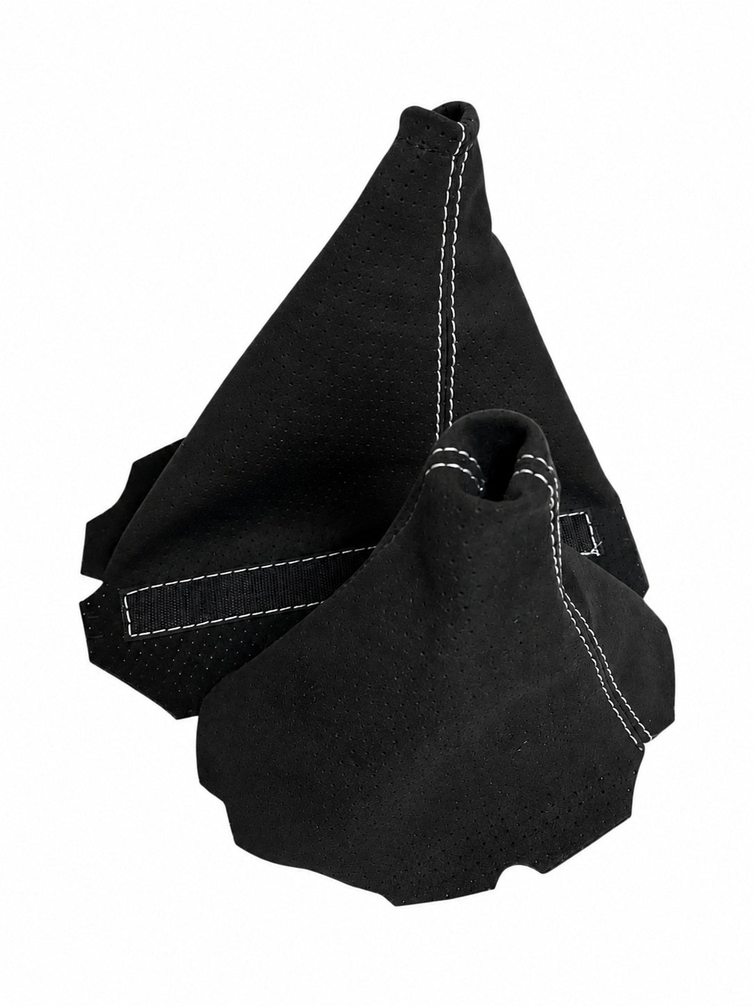 Fits For Chevy Corvette C5 Perforated Alcantara Suede Shift & Handbrake Boot Cover