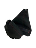 Fits For Chevy Corvette C5 Perforated Alcantara Suede Shift & Handbrake Boot Cover